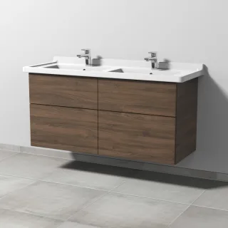 Sanipa 3way Waschtischunterbau zu Duravit Starck 3 Waschtisch mit 4 Auszügen, Eiche-Arizona SM71380