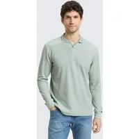 TOM TAILOR Langarm-Poloshirt Poloshirts Langarm Poloshirt mit Waffelstruktur