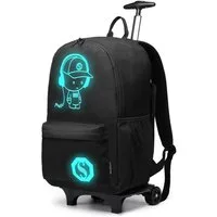 KONO Handgepäck-Trolley Rucksack Tasche mit Rollen Business Trolley Reisetasche für Polyester