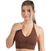 Smilodox Sport-BH Silvia, Sport Bra Shaped Fit Neckholder Design Yoga Alltag Seamless BH Herausnehmbare Cups Verstellbare Träger Top Fitness