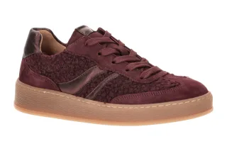 Gabor 6018.01.008 Plateau Sneaker Mulberry Rot Echtleder Textil Gummisohle