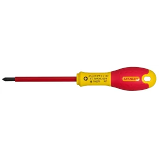 STANLEY FATMAX Schraubendreher Pozidriv PZD1 Klingenlänge 100 mm isol. b. 10.000 V - 0-65-418