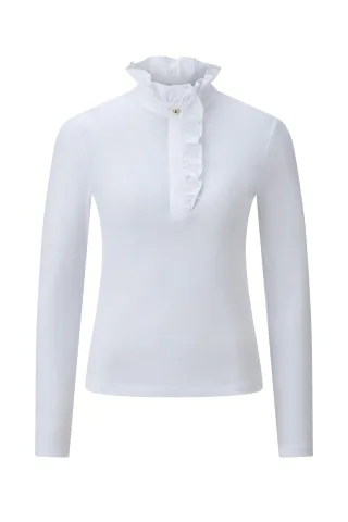 Rich & Royal - Organic Frill Longsleeve white - Gr. - M