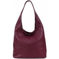 ITALYSHOP24 Shopper Made in Italy Damen echtes Leder Tasche Schultertasche Umhängetasche, Hobo Bag große Hauptfach Alltagstasche mit viel Stauraum leicht bequem