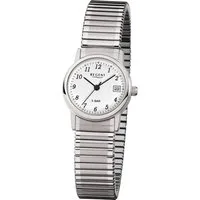 Regent Quarzuhr F-888, 7610.40.99, Armbanduhr, Damenuhr, Flexband, Zugband, Edelstahlarmband, Ø ca.25mm