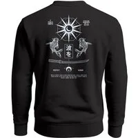 Neverless Sweatshirt Sweatshirt Herren Pullover Backprint Japan Asien Koi Statement Pulli