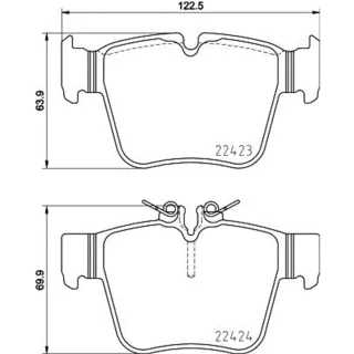 Hella Bremsbel?ge hinten Mercedes C-Klasse Glc