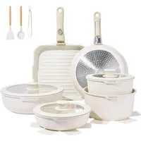 LuxusKollektion Pfannen-Set Topfset Pfannenset abnehmbarem Griff 25tlg Pfanne 20 26cm Kochtopf 18
