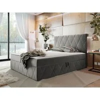 MIRJAN24 Boxspringbett Simoti (mit Hauptmatratze, Topper), 140, 160, 180 / 200 cm, Doppelbett mit zwei Bettkästen