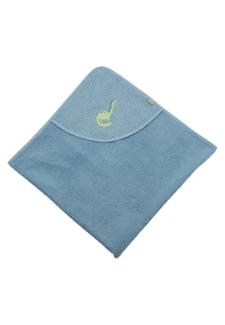 Sterntaler Kapuzenbadetuch 100x100cm Dino Rexi blau
