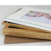 IDEAL TREND Bilderrahmen 3D Objektrahmen Holz Bilderrahmen quadratisch Wanddeko Collage Poster, für 1 Bilder (1 St), Natürliche Holzmaserung sichtbar, leichte Farbabweichungen möglich