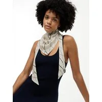 Tommy Hilfiger Modeschal TH NAUTICAL SILK TRIANGLE, aus reiner Seide mit Seil-Print
