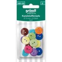 Gründl Bastelnaturmaterial Gründl Kunststoffknöpfe bunt Ø 15 mm