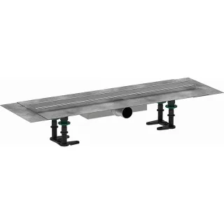 hansgrohe RainDrain Compact Komplettset Duschrinne 56162800 für flache Installation, 600 mm, Edelstahl gebürstet