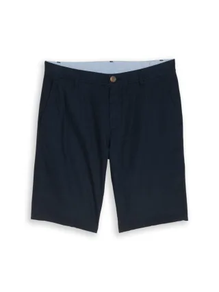 Tom Tailor - Chino Shorts mit Leinenanteil blau - Gr. - 30