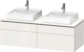 Duravit L-Cube Konsolenwaschtischunterbau wandhängend Weiß Hochglanz 1420x550x482 mm - LC4872B858500 LC4872B85850000