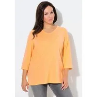 Ulla Popken T-Shirt Shirt Herzstickerei Classic V-Ausschnitt 3/4-Arm