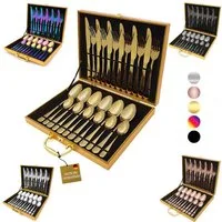 Faizee Home Besteck-Set Faizee Home Besteck-Set Besteck-Set Besteck Set Edelstahl (24 -tlg) (24-tlg), Edelstahl
