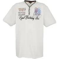 Lavecchia T-Shirt Lavecchia Herren T-Shirt LV-608 (Creme-Weiss, 7XL) Herrenshirt V-Ausschnitt
