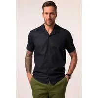 JP1880 Kurzarmhemd Hemd Halbarm Leinenmix Kubakragen Modern Fit