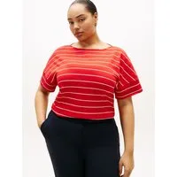 Tommy Hilfiger Curve Kurzarmshirt CRV MDRN CODY CAP SLV C-NK TEE in großen Größen