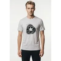 Converse T-Shirt MEN'S CONVERSE ALL STAR STENCIL T-SHIRT unifarbenes Design, Kurzarm, Rundhalsausschnitt mit eingefasster Kante