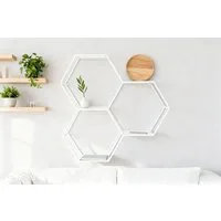OTTO home Deko-Wandregal Lenia, 3 Ablageflächen aus Glas in einer besonderen Form kombiniert, für elegantes und modernes Wohnen, aus Metall, in 3 Farben
