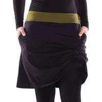Vishes Jerseyrock Damen Rock Baumwolle casual elastischer Bund verstellar mit Taschen Alternative Bekleidung, Ethno, Hippie, Retro Style
