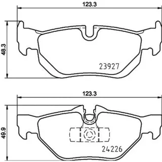 Hella Bremsbel?ge hinten BMW 1er E81 3er E90