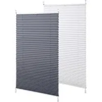 Sekey Plissee Plissee ohne Bohren Plissee für Fenster&Tür Lichtschutz Rollo Klemmfix, Faltrollo Mit oder ohne Bohren, Klemmträger mit Feststellschraube, blickdicht, ohne Bohren, verspannt, Klemmfix