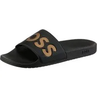 BOSS Aryeh Slid Badepantolette, Poolslides, Schlappen, Strandschuh, Sommerschuh mit Logoschriftzug