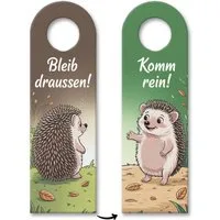 speecheese Dekohänger Bleib draußen Komm rein Igel Türhänger