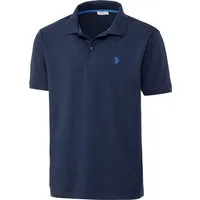 U.S. Polo Assn. Poloshirt schöne Piqué-Struktur und Logo-Stick im Kontrastton