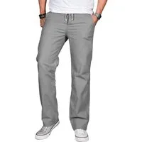Alessandro Salvarini Leinenhose Herren – leichte Sommerhose Baumwolle Luftige Hose mit Kordelzug und bequemem Schnitt