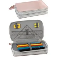 Depesche Federmäppchen EBERHARD FABER Mäppchen Double Decker rosé gold shine 24 Teile