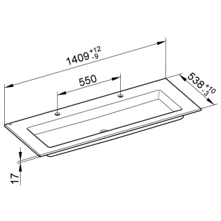Keuco Keramik-WT Royal 60 32160, für 2 x 1-Loch Armaturen, weiß, 32160311402 32160311402
