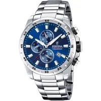 Festina Chronograph Chronograph Sport F20463/2, Armbanduhr, Quarzuhr, Herrenuhr, Stoppfunktion, Edelstahlarmband