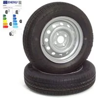 Apex Anhänger 2 x Komplettrad Anhängerrad Reifen 155/80R13 84N 100x4 TB129, 1-tlg.