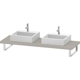 Duravit DuraStyle Konsole DS103C09191 für Aufsatzbecken, 2 Ausschnitte, Stärke 4.5 cm, Taupe