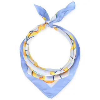 Halsüberkopf Accessoires - 50x50 Tuch Chains blau - Gr. - OS