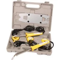 WELDINGER Lötkolben Profi Lötkolbenset 25 W und 80 W + Lot im Koffer Elektrolötkolben, max. 530 °C, elektrisch, Set, 6-tlg., Set mit Koffer