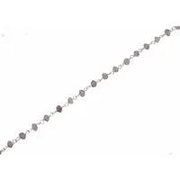 Firetti Kette ohne Anhänger Schmuck Geschenk Silber 925 Halsschmuck Halskette Edelstein, Made in Germany - mit Rubin, Labradorit oder Pyrit