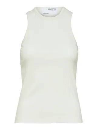 selected women - SLWANNA O-NECK TANK TOP NOOS Snow White - Gr. - M