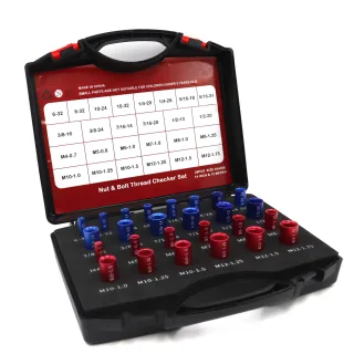 26PCS Nut and Bolt Thread Checker Nut and Bolt Size Gauge 14 Inch and 12 Metric New Individually Assembled Thread Gauge