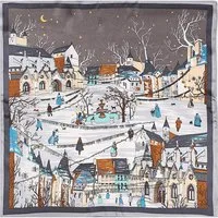 Vivi Idee Seidentuch 100% Maulbeerseide Halstuch Damen, Quadratisches 53x53 cm, bedrucktes Seidenschal