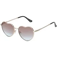 BEZLIT Eyewear Sonnenbrille Herz Form Designer Damen Sonnenbrille (1-St) mit lila-braun, blau-rot, grün-rosa, braun-blau und blau-rosa Linsen