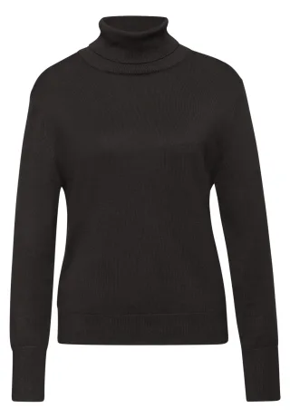 Street One - Rollkragenpullover darkest brown - Gr. - 38
