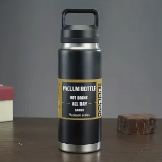 IPRee 1100ml Large Capacity Water Bottle Stainless Steel Thermos Vacuum Insulated Flask Bottle Leakproof Sports Portable