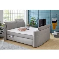 Jockenhöfer Gruppe Boxspringbett Movie Star in der Größe 180x200cm, mit versenkbarem TV-Lift und Fernbedienung, verstellbare Kopfstützen