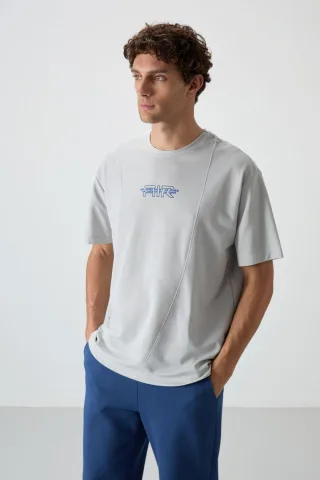 Übergrößen-Print-Baumwollmix-T-Shirt